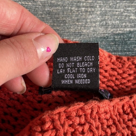 Takeout Boho Knit Rustic Orange Top Small - Picture 11 of 11